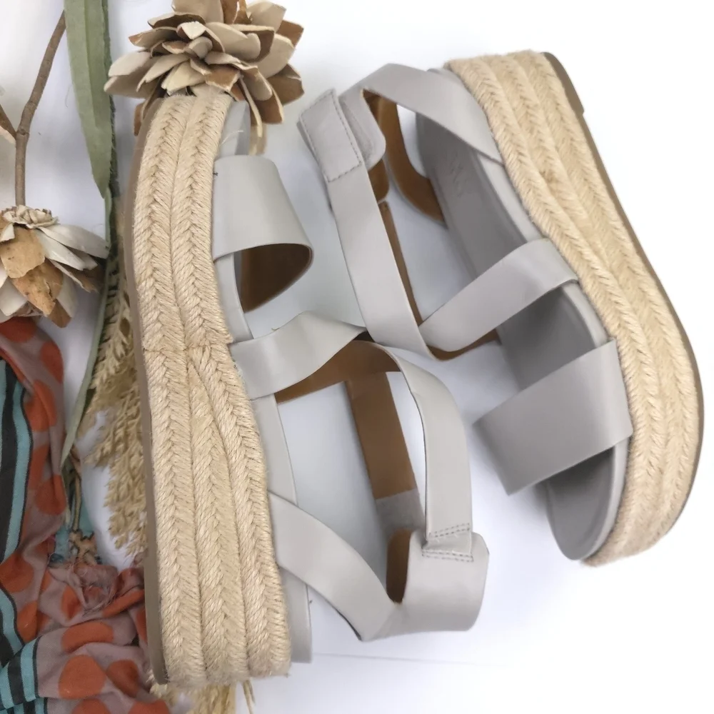 Franco Sarto Gray Espadrille Sandals